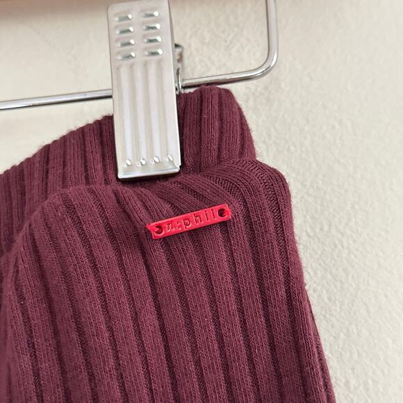 N:Philanthropy Revolve Reign Ribbed Pull On High Rise Pants Space Cherry XS - Picture 8 of 9